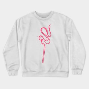 electric pink matchstick burning with fire of love cute gift Crewneck Sweatshirt